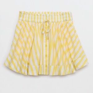 Aerie Boxer Skirt in Yellow & White Stripe